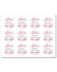 Icing Sheets Happy Anniversary Magnolias Cookie