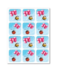 Icing Sheets Love Bugs Squares