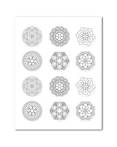 Icing Sheets Mandala Coloring Book Cookies