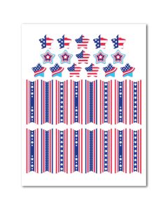 Icing Sheets Mini Patriotic Stars & Banners