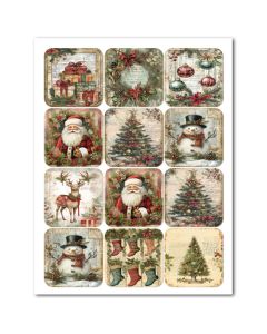 Icing Sheets Old World Christmas Squares