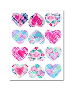 Icing Sheet Preppy Hearts