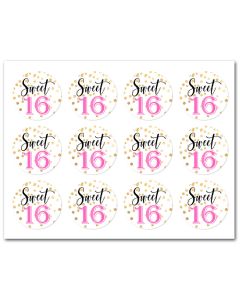 Icing Sheets Sweet 16 Confetti Cookie