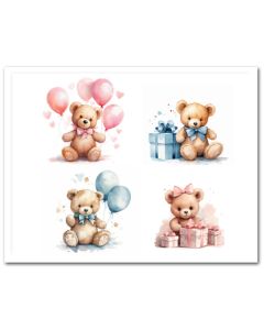 Icing Sheet Teddy Bear Baby Shower Cake Wrap