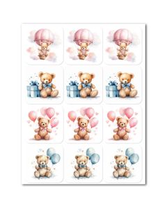 Icing Sheets Teddy Bear Squares