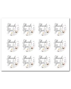 Icing Sheets Thank You Watercolor Wildflowers Cookie