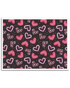 Icing Sheet Watercolor Hearts