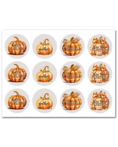 Icing Sheets Watercolor Pumpkins Cookie/Cupcake