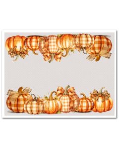 Icing Sheet Watercolor Pumpkins Cake Wrap