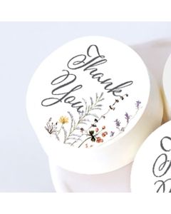 Icing Sheets Thank You Watercolor Wildflowers Cookie