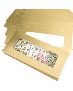 Plain Candy Bar Window Boxes Gold (SKU 67259)