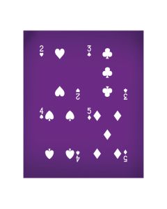 Playing Cards Two Through Five Mesh Stencil