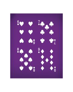 Playing Cards Six Through Nine Mesh Stencil