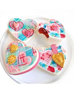 Icing Sheets Preppy Hearts 