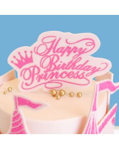 Princess Birthday Cake Topper Mesh Stencil