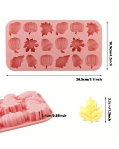 Autumn Leaves &amp; Pumpkins Silicone Mold