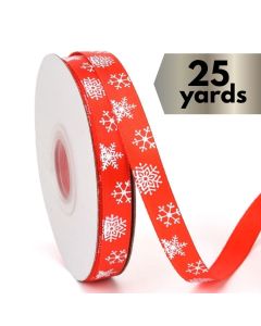 Ribbon Snowflakes Red