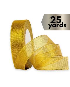Ribbon Metallic Mesh Gold