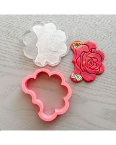 Cookie Embosser Rose Chain Wreath Platter