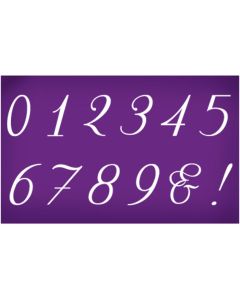 Script Numeral Mesh Stencil Set