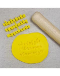 Cookie Embosser Set Script Letters Lowercase