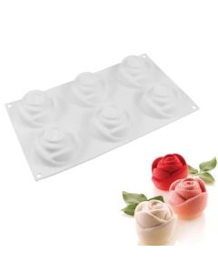 Rose Silicone 6 Cavity Mold