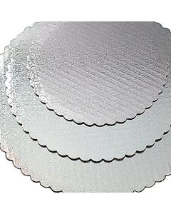 Foiled Corrugate Cake Circles Silver (Sets of 25)