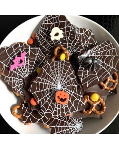 Chocolate Transfer Spider Webs