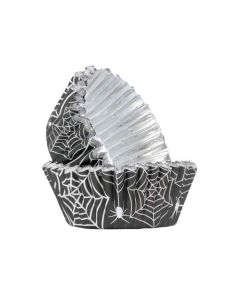 Foil Lined Cupcake Liners Spider Web