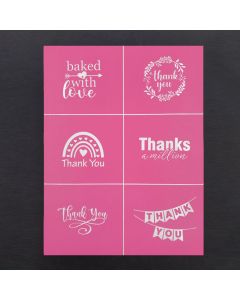 Stay Put Cookie Stencil Set Thank You