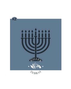 Mini Menorah Stencil by Killer Zebras