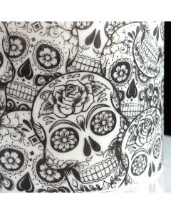 Sugar Skull Seamless Pattern  Mesh Stencil