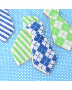 Argyle Stripe Necktie Cookie Mesh Stencil Set