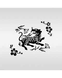 Chinese Zodiac Tiger Stencil