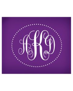 Custom Traditional Monogram with Dotted Border