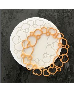 Tuile Mold Heart Wreath