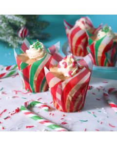 Candy Cane Stripe Tulip Muffin Cases