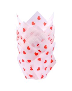 Hearts Tulip Muffin Cases