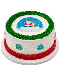 Edible Cake Topper Tile Christmas Sweater Snowy