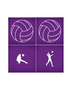 Volleyball Mesh Stencil Set