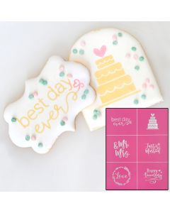 Stay Put Cookie Stencil Set Wedding