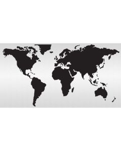 World Map Stencil 7 3/4" Tall