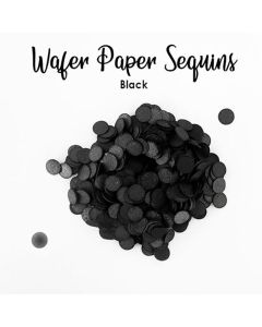 Wafer Paper Sequins Black