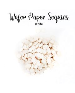 Wafer Paper Sequins White