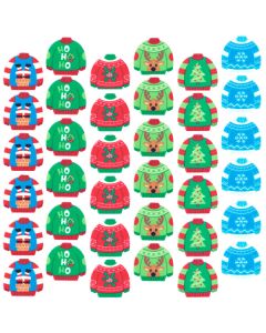 Edible Topper Tiles Christmas Sweaters 36ct.