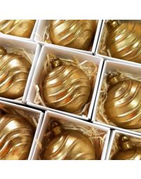 Christmas Ball Wavy Lines 3 Part Chocolate Mold