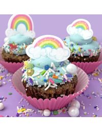 Edible Cupcake Toppers Rainbow