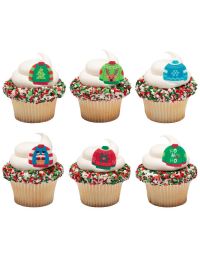 Edible Topper Tiles Christmas Sweaters 36ct.