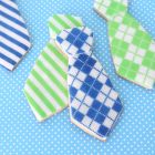 Argyle Stripe Necktie Cookie Mesh Stencil Set