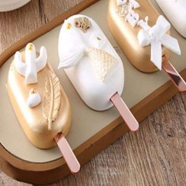 30 Acryl Cake Pop Sticks – Gold-spiegelnd, Wiederverwendbar, 0,3 Cm Dick, Ca. 11,4 Cm Hoch